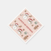 Groovy Hippie Santa Christmas Geburtstag Serviette (Ecke)