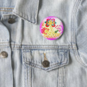 Groovy Hippie Stik Pink Palm Tree Button (Beispiel)