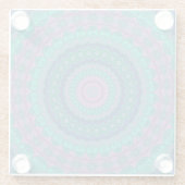 Groovy Hippie Trippy Colorful Jewel Tone Mandala Glasuntersetzer (Rückseite)