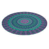 Groovy Hippie Trippy Colorful Jewel Tone Mandala Schneidebrett (Ecke)