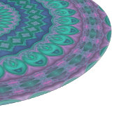 Groovy Hippie Trippy Colorful Jewel Tone Mandala Schneidebrett (Ecke)