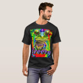 Groovy Hippie Trippy Frog Psychedelic T-Shirt (Vorne ganz)