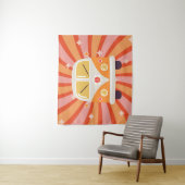 Groovy Hippie Van Pink & Orange 60er Retro Wandteppich (Beispiel)