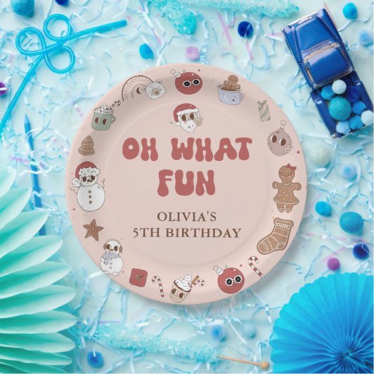 Groovy Hippie Weihnachtsgeburt Pappteller (Party)