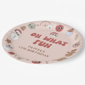 Groovy Hippie Weihnachtsgeburt Pappteller (Schrägansicht)