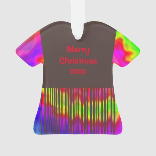 Groovy Hippie Weihnachtsschmuck 2 Ornament (Rückseite)