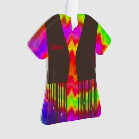 Groovy Hippie Weihnachtsschmuck 2 Ornament (Vorderseite)