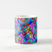 groovy Hippieart-MehrfarbenLiebe Kaffeetasse (Mittel)