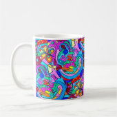 groovy Hippieart-MehrfarbenLiebe Kaffeetasse (Links)