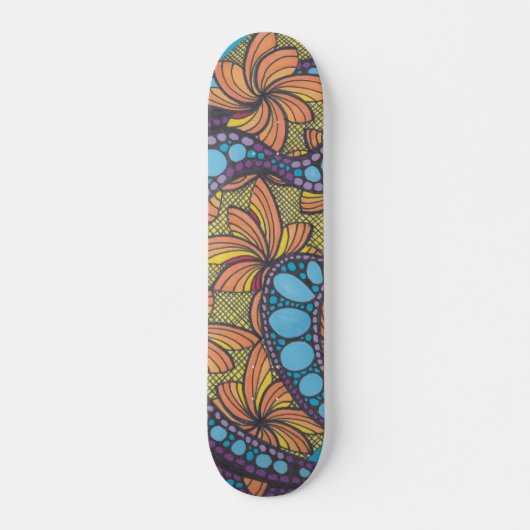 Groovy, hippig, boho, bunt skateboard (Vorne)