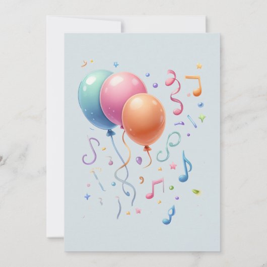 "Groovy Hippo Birthday Bash Bonanza!" Einladung (Rückseite)