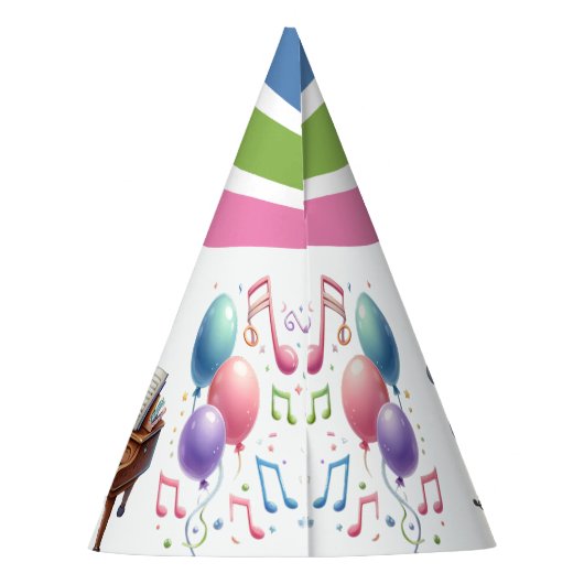 "Groovy Hippo Birthday Bash Bonanza!" Partyhütchen (Rückseite)