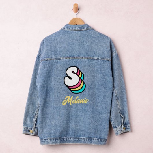 Groovy Hippy Women's Monogram Denim Jacket Jeansjacke (Hangar)