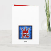 Groovy Ho Ho Ho Weihnachtskarte Feiertagskarte (Rückseite)