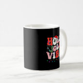 Groovy Holly Xmas Jolly Vibes Christmas Lights San Kaffeetasse (VorderseiteRechts)