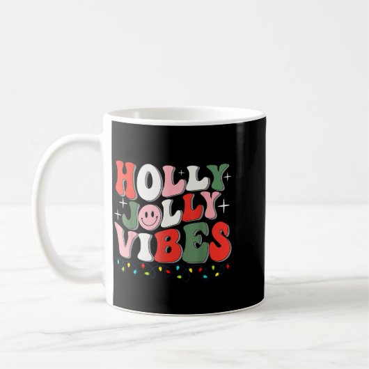 Groovy Holly Xmas Jolly Vibes Christmas Lights San Kaffeetasse (Links)