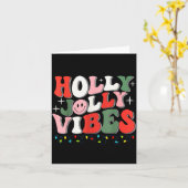 Groovy Holly Xmas Jolly Vibes Christmas Lights San Karte (Gelbe Blume)