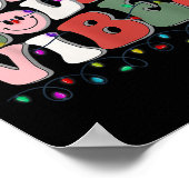 Groovy Holly Xmas Jolly Vibes Christmas Lights San Poster (Ecke)