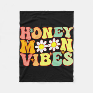 Groovy Honeymoon Vibe Bride Brautparty Honeymoo Fleecedecke
