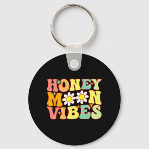 Groovy Honeymoon Vibe Bride Brautparty Honeymoo Schlüsselanhänger