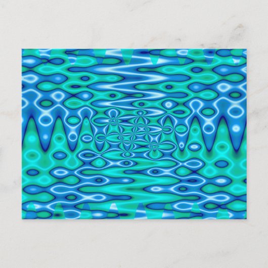 Groovy Horizon blau Postkarte (Vorderseite)
