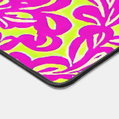 Groovy Hot Pink & Neon Yellow Damask Muster Schreibtischunterlage (Ecke)