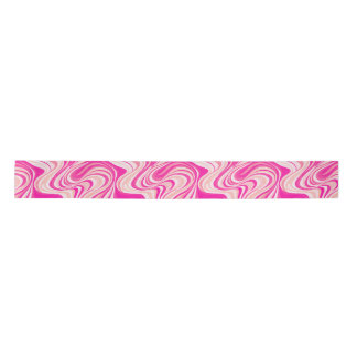 Groovy Hot Pink Waves, Pink Marble Wirbel Satinband
