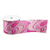 Groovy Hot Pink Waves, Pink Marble Wirbel Satinband (Spule)