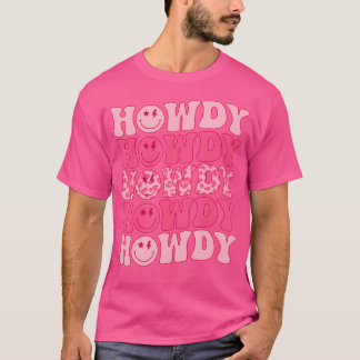 Groovy Howdy Western Mädchen Country Rodeo Pink Co T-Shirt