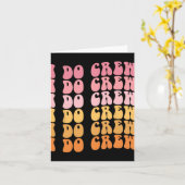 Groovy I do Crew Bride Squad Wedding Bachelorette Karte (Gelbe Blume)