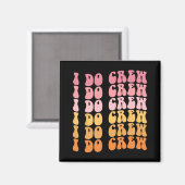 Groovy I do Crew Bride Squad Wedding Bachelorette Magnet (Vorderseite/Rückseite)