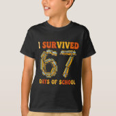 Groovy I Survived 67 Days Of School Funny 67 Meme  T-Shirt (Vorderseite)