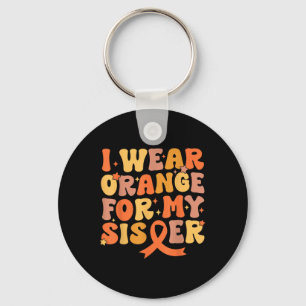 Groovy I trage Orange für meine Schwester Leukämie Schlüsselanhänger