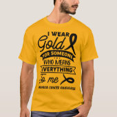 Groovy I trägt Gold für das Bewusstsein für Krebs T-Shirt (Vorderseite)