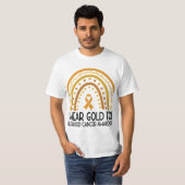 Groovy I trägt Gold für das Bewusstsein für Krebs  T-Shirt (Vorne ganz)