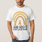 Groovy I trägt Gold für das Bewusstsein für Krebs  T-Shirt (Vorderseite)