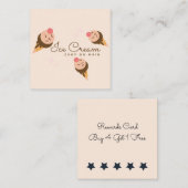 Groovy Ice Cream Cone Shop Prämien Treuekarte (Vorne/Hinten)