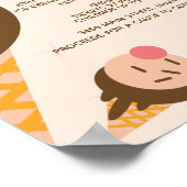 Groovy Ice Cream Cone Sozialer Flyer Poster (Ecke)