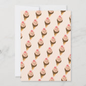 Groovy Ice Cream Cones Gender-Offenbarung Einladung (Rückseite)