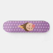 Groovy Ice Cream Muster Lila Skateboard (Horizontal)