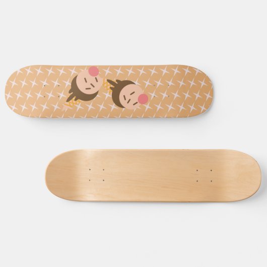 Groovy Ice Cream Pattern Skateboard (Horizontal)