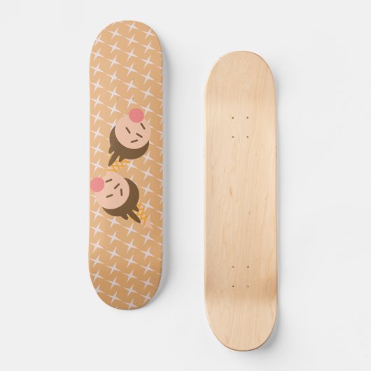 Groovy Ice Cream Pattern Skateboard (Vorderseite)