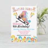 Groovy Ice Skaten Party Einladungen (Stehend Vorderseite)