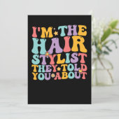 Groovy ich bin der Friseursalon, von dem sie dir e Einladung (Stehend Vorderseite)