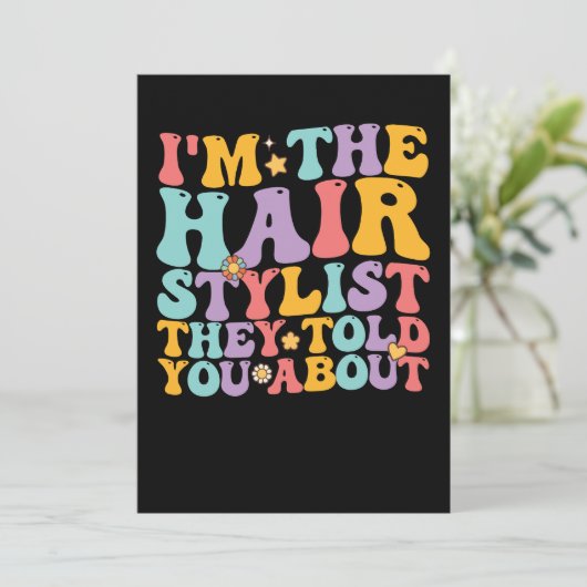 Groovy ich bin der Friseursalon, von dem sie dir e Einladung (Stehend Vorderseite)