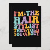 Groovy ich bin der Friseursalon, von dem sie dir e Einladung (Vorne/Hinten)