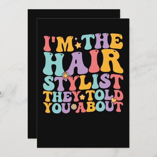 Groovy ich bin der Friseursalon, von dem sie dir e Einladung (Vorne/Hinten)