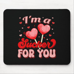 Groovy, ich bin ein Narr für dich Retro-Herz Candy Mousepad