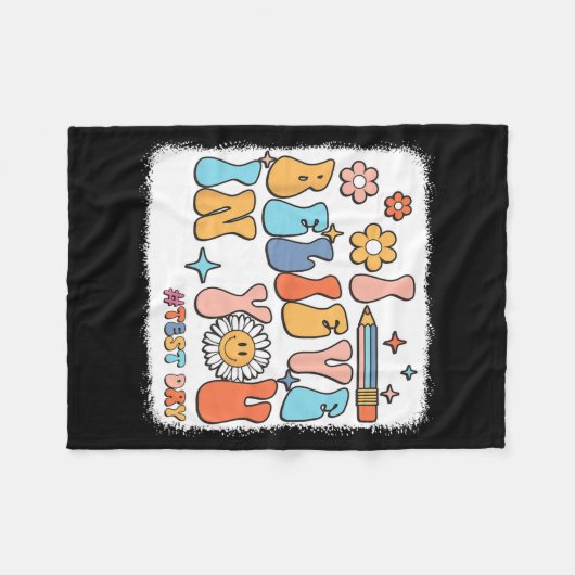 Groovy Ich glaube an dich Testlehrer Fleecedecke (Vorderseite (Horizontal))