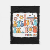 Groovy Ich glaube an dich Testlehrer Fleecedecke (Vorderseite)